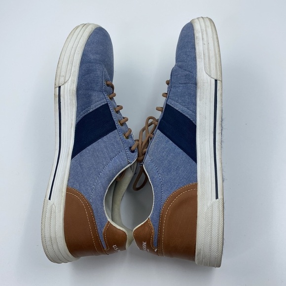 US POLO ASSN Canvas Lace up Shoe Blue Size 13 - Picture 2 of 8